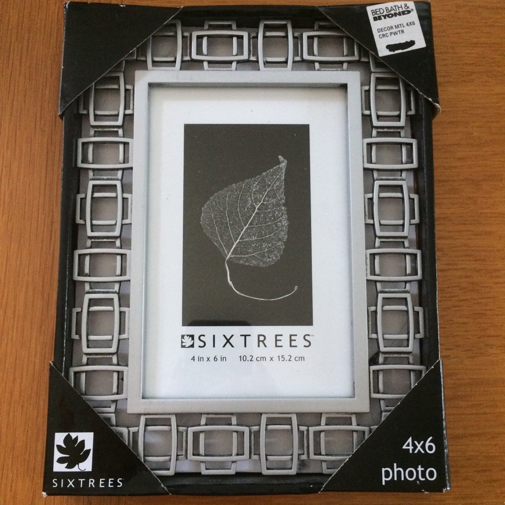 NEW Sixtrees Decorative Metal Circut Pewter Frame